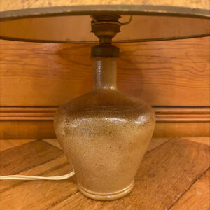 Alternative view of Mid Century Earthenware Table Lamp With Vellum Shade