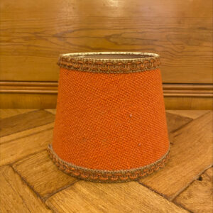 Vintage Coral Hessian Shade