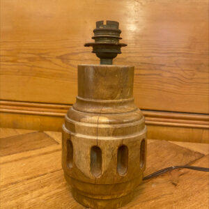Antique Hand Carved Wood Lamp Base