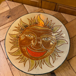 Mid Century Hand Painted Plate by Tuscan Artist Diaz Costa