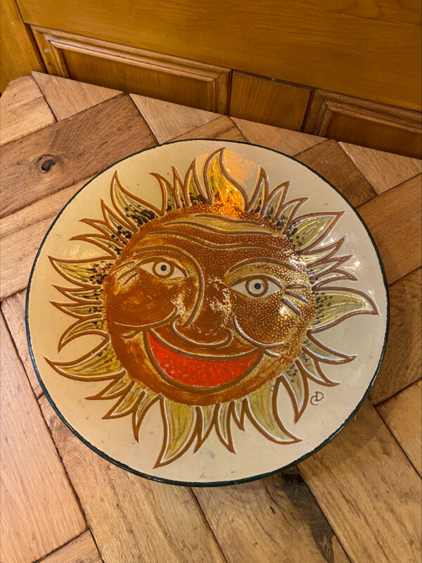 Mid Century Hand Painted Plate by Tuscan Artist Diaz Costa