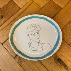 Alternative view of French Hand Painted Set Of Five Plates