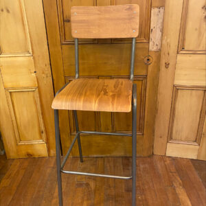 Contemporary Industrial Style Ply & Metal High Stool