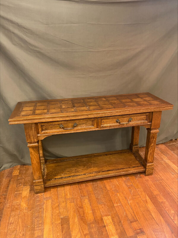 Vintage Wooden Console Table With Drawers