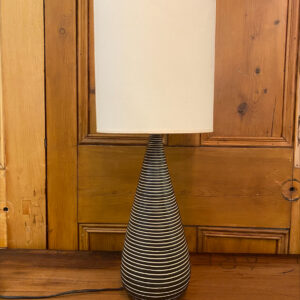 Contemporary Striped Pottery Table Lamp