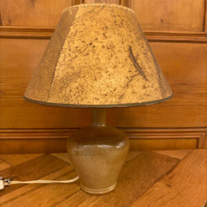 Mid Century Earthenware Table Lamp With Vellum Shade