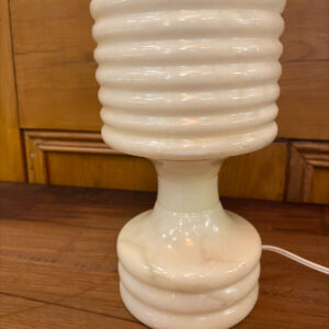 Alternative view of 1970's Ribbed Alabaster Table Lamp