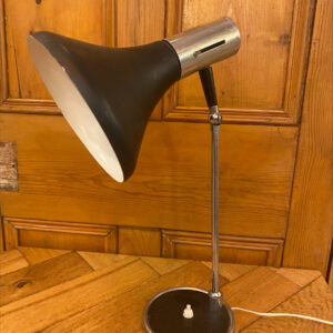 Mid Century Adjustable Chrome and Metal Desk Lamp