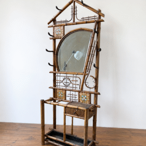 Arts & Crafts Belgian Bamboo Hall Stand