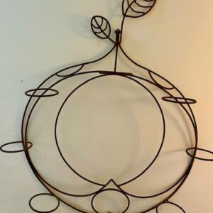 Alternative view of Mid Century Wrought Iron Wall Hanging Plant Holder