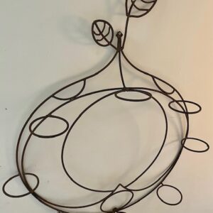 Mid Century Wrought Iron Wall Hanging Plant Holder