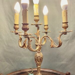Alternative view of Early 20th Century Brass Candelabra Lamps
