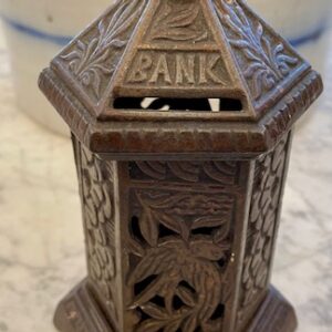 Victorian Metal Money Box With Registered Number