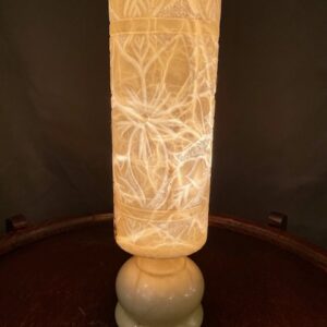 Early 20th Century French Carved Marble Table Lamp