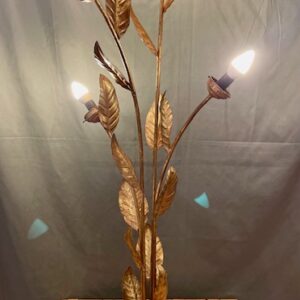 Alternative view of Early 20th Century Metal Gilt Leaf Design Lamp