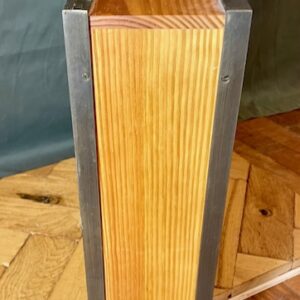 Alternative view of Contemporary Wooden Light Box With Brass Frame & Reeded Glass