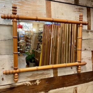 Mid Century Faux Bamboo Vintage Mirror