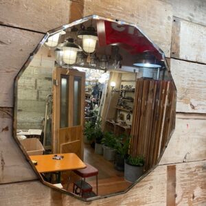 Mid Century 12 Sided Bevelled Edge Mirror