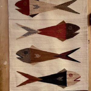 Woven Rug/Wall Hanging With Fish Design