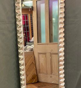 Alternative view of Tall Contemporary Leaning Mirror With Wavy Border Frame