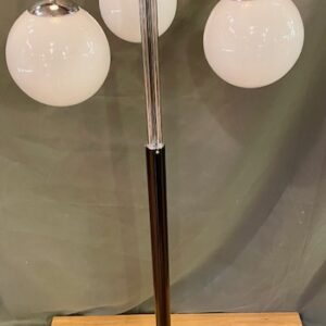 Alternative view of Mid Century Black & Chrome Three Globe Floor Lamp