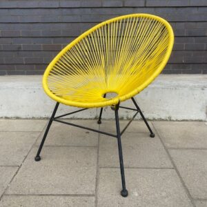 Yellow Rubber Wire Acapulco Chair