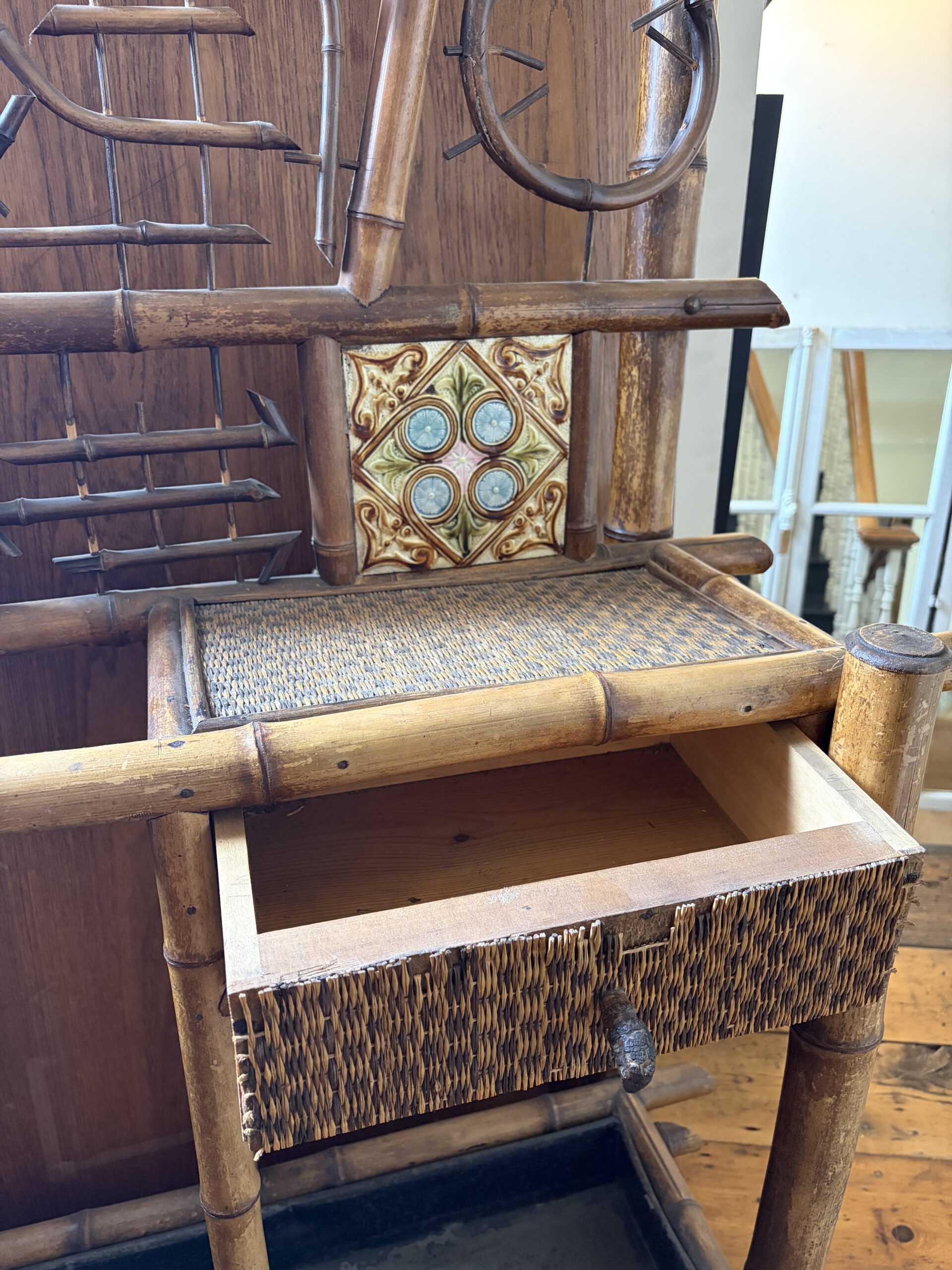 Arts & Crafts Belgian Bamboo Hall Stand Arts & Crafts Belgian Bamboo Hall Stand