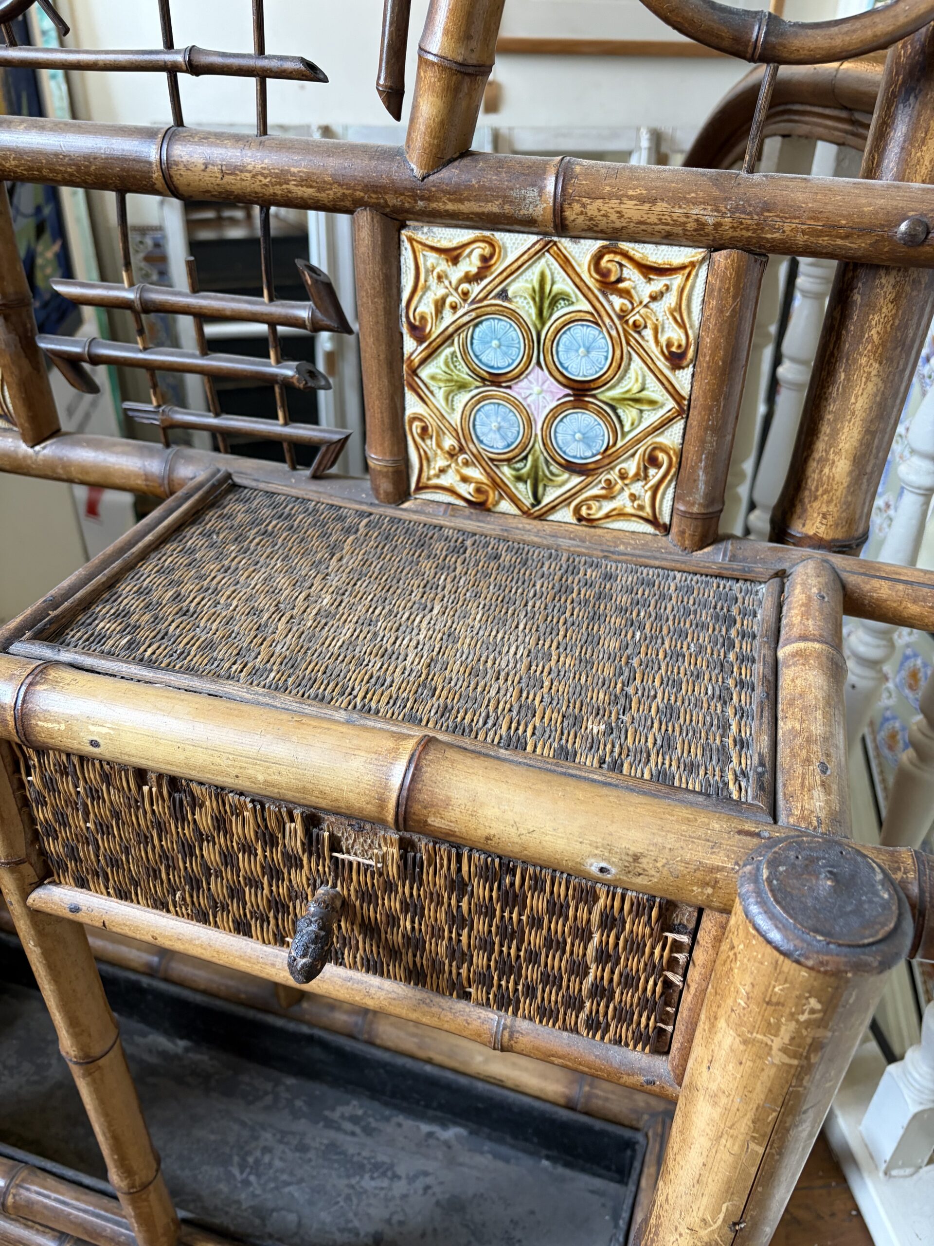 Arts & Crafts Belgian Bamboo Hall Stand Arts & Crafts Belgian Bamboo Hall Stand