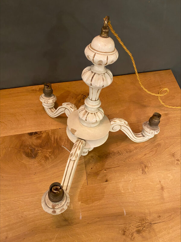 Early 20th Century Carved Wood Light Fitting