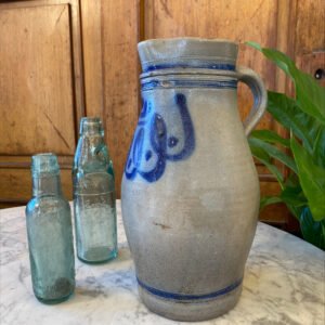 Antique Alsace Pottery Large Jug