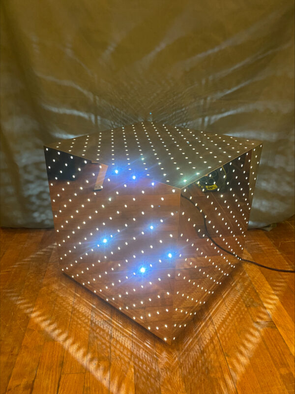 Contemporary Brass Light Feature Large Decorative Cubes