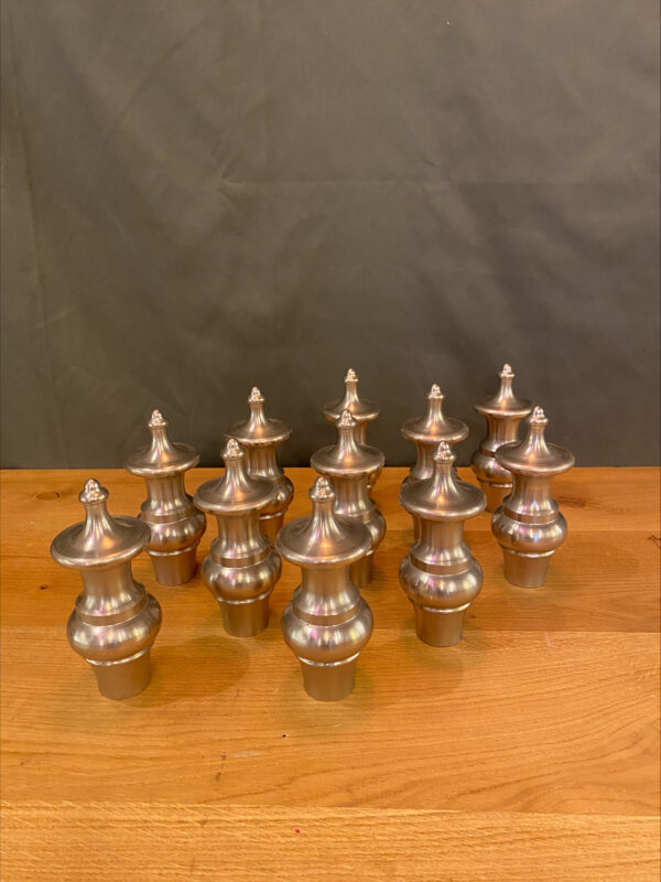 Brushed Steel Finials