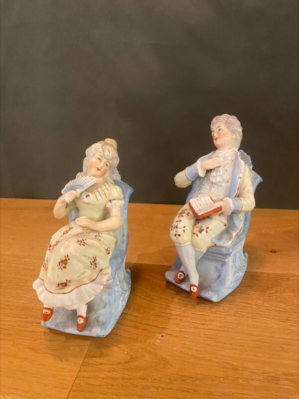 Victorian Porcelain Figurine Bookends