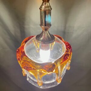Alternative view of Mid Century Murano Style Glass & Brass Pendant