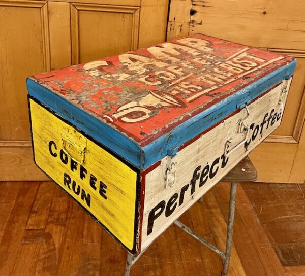 Vintage Painted Metal Chest