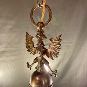 Alternative view of Mid Century Belgian 6 Arm Pendant With Double Headed Eagle Motif