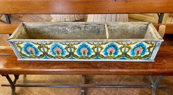 Victorian Planter Trough With Tiled Decoration