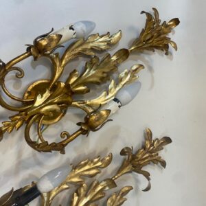 Alternative view of Early 20th Century Gilt Wall Sconces
