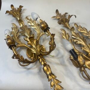 Early 20th Century Gilt Wall Sconces
