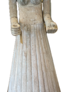 19th Century Carved Wood Indian Statue 'Lady'