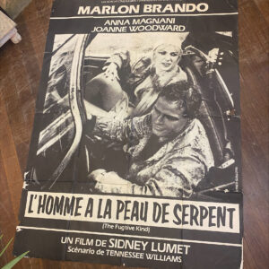 Alternative view of Vintage French Marlon Brando Movie Poster 'The Fugitive Kind'