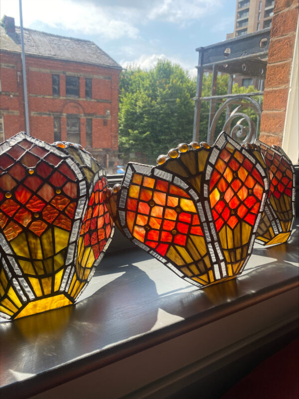 Leaded Glass Wall Light Pockets