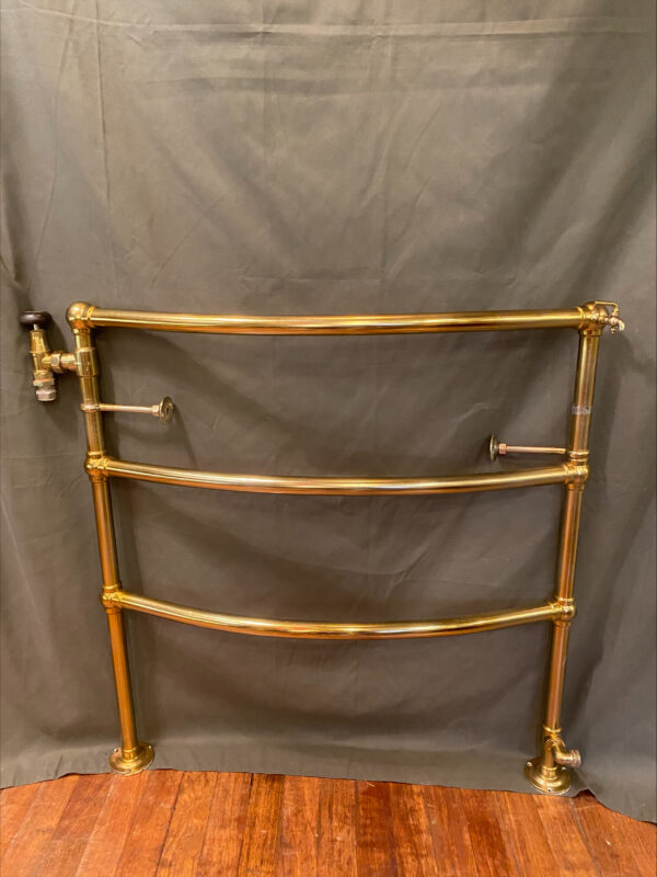 Victorian Style Curved Brass Towel Rail