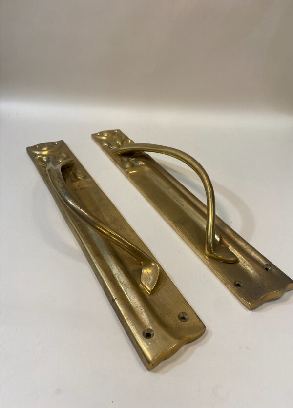 Art Nouveau Style Brass Door Pulls