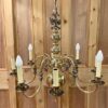 Early 20th Century Flemish Polished Brass Eight Arm Chandelier