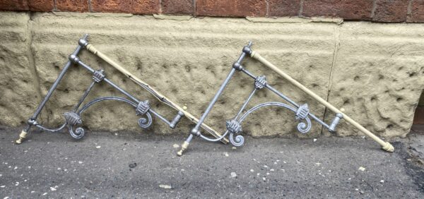 Edwardian Wrought Iron & Brass Brackets