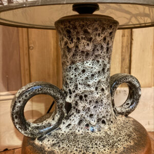 Alternative view of Retro West German Lamp With Lava Glaze & Tall Shade