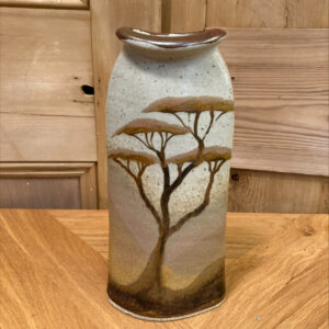 Vase With Tree Design By Ceramist Christopher Clouston