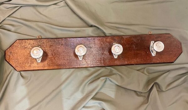 Vintage French Oak Five Hook Rail