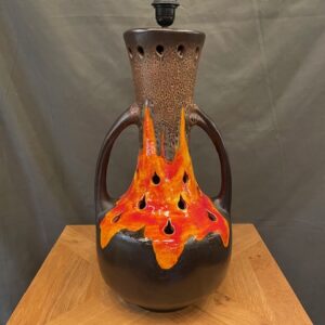 Mid Century German Lava Glaze Lamp Base